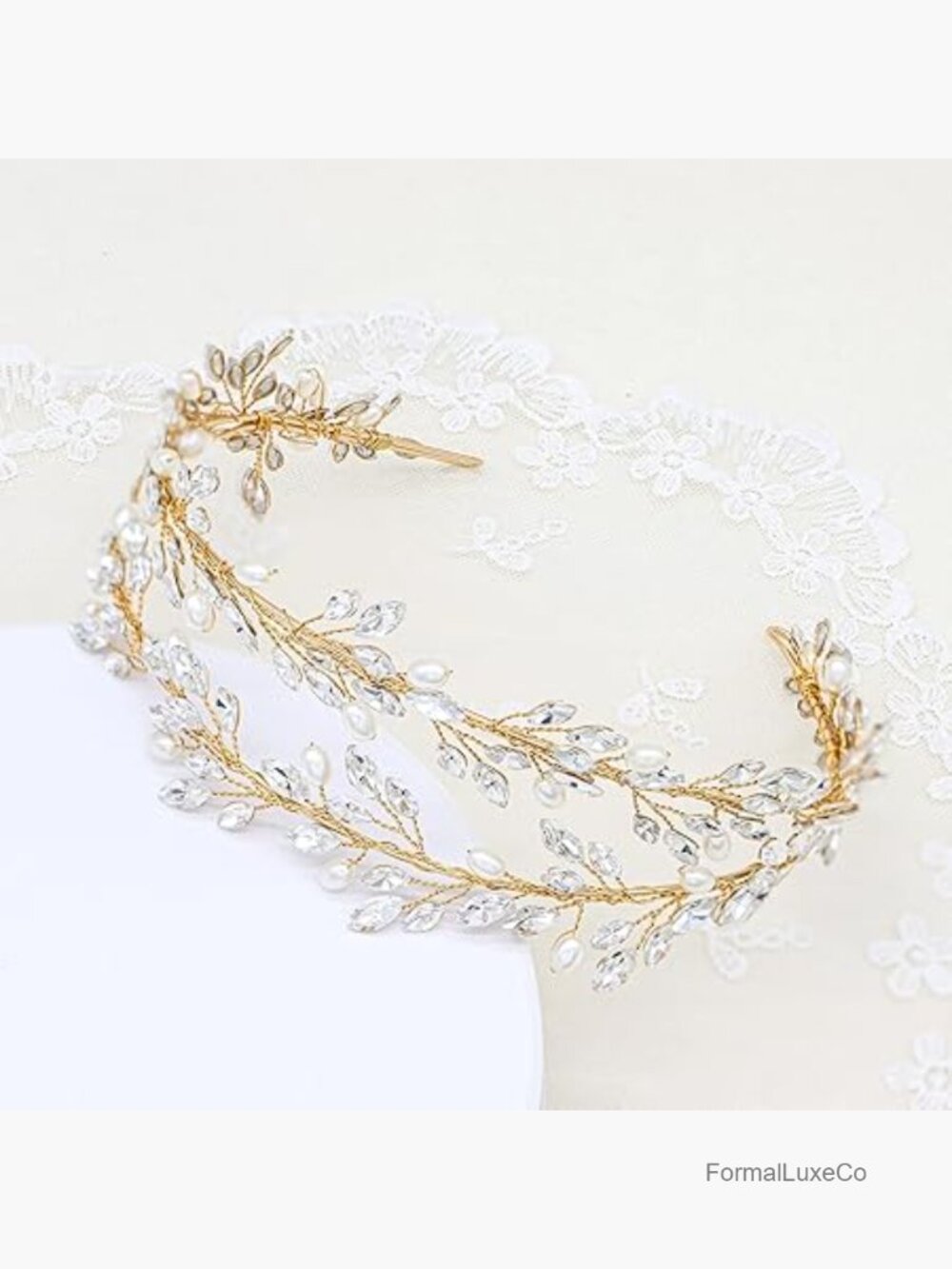 Crystal Headband Double Layer Wedding Headdress Hair Accessory Handmade